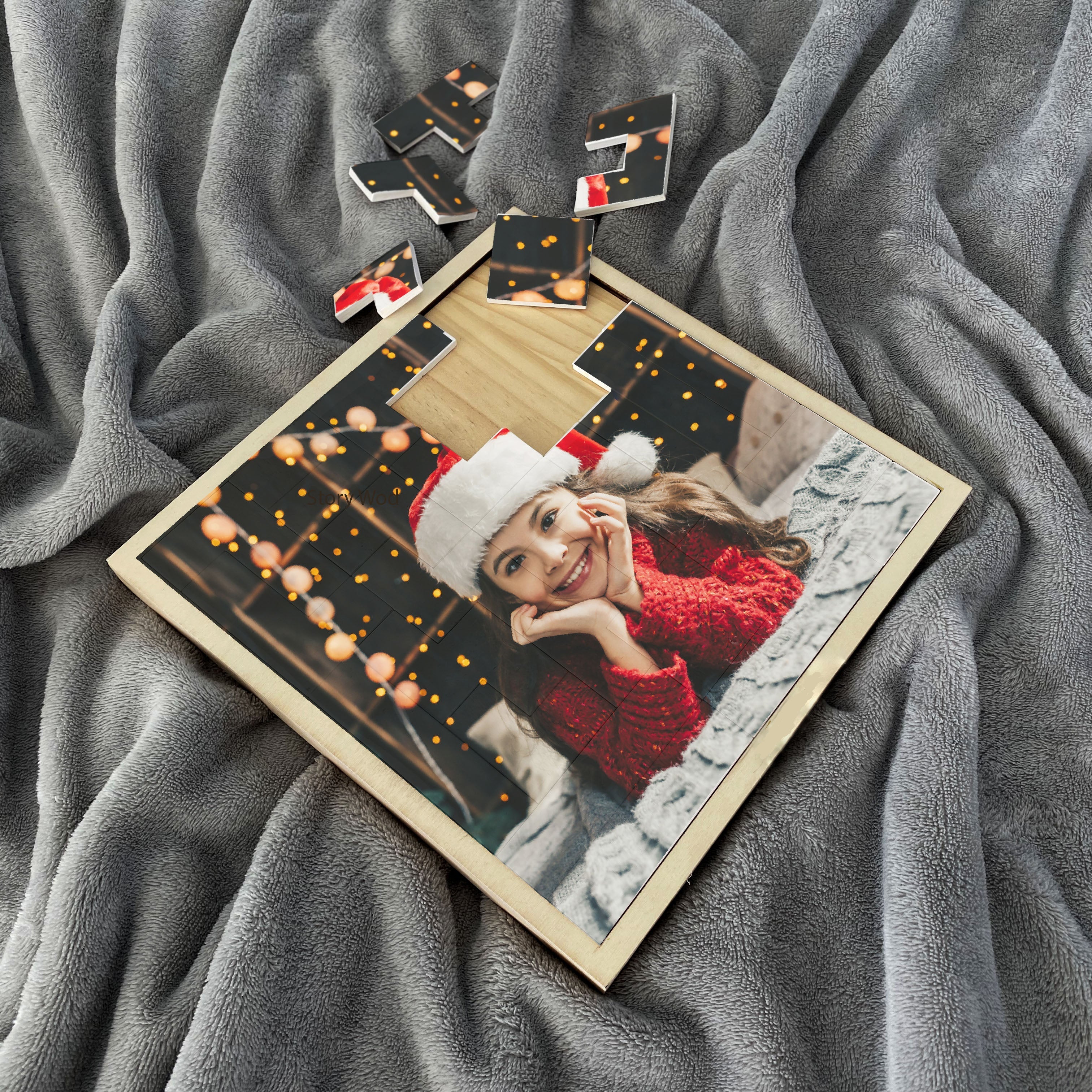 story wood gift Gift wooden woodenphotoblock  block design art picture gift xmas mother`s day father`s day home decor