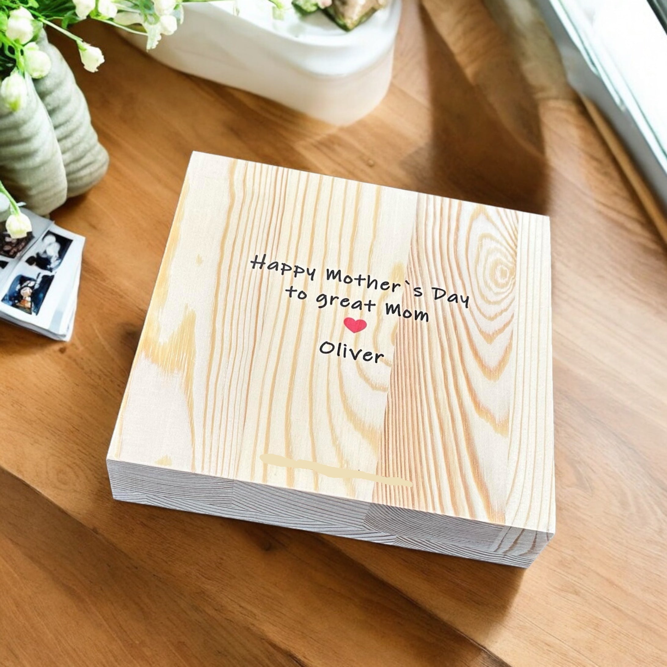 Personalised wooden photo block custom picture print Australia CraftPrint